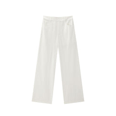 Women's straight-leg pants with Detachable skirt extender