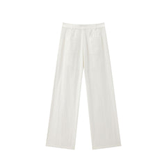 Women's straight-leg pants with Detachable skirt extender