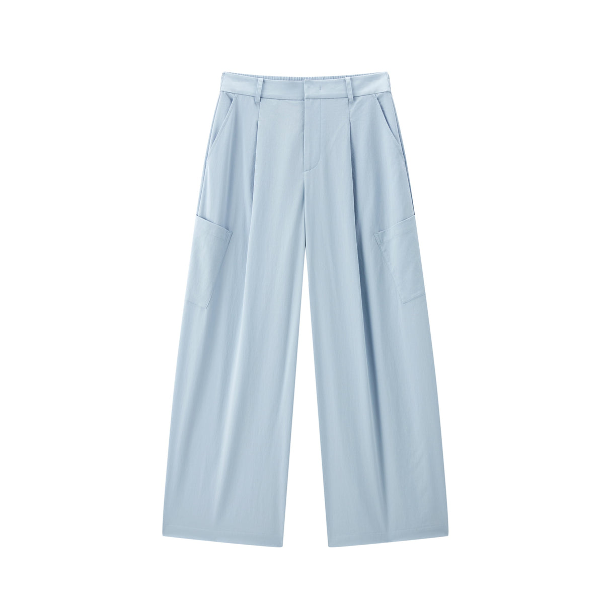 Women's Light Blue Loose Workwear Cargo Pants