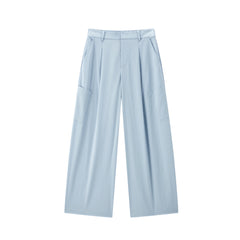 Women's Light Blue Loose Workwear Cargo Pants