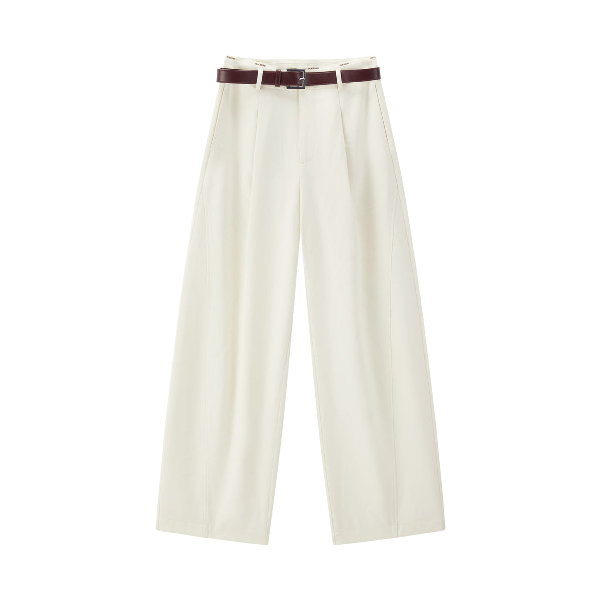 Women's Commuter White Curved-Leg Pants