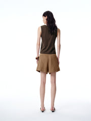 Women's High-Waisted Tencel Shorts