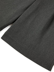 Women's Gray Wide-Leg Tailored Shorts