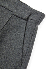 Women's Straight-Leg Wool Cropped Pants