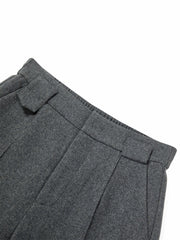 Women's Straight-Leg Wool Cropped Pants