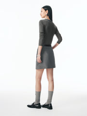 Women's Statement A-Line Mini Skirt with Belt