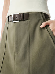 Women's Statement A-Line Mini Skirt with Belt