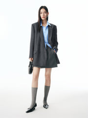 Women's Statement A-Line Mini Skirt with Belt