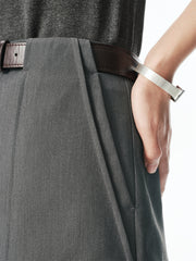 Women's Statement A-Line Mini Skirt with Belt