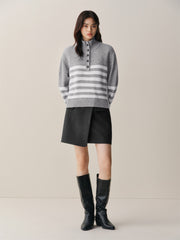 Women's High-Waist Asymmetric A-Line Mini Skirt