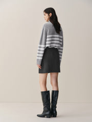 Women's High-Waist Asymmetric A-Line Mini Skirt