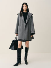 Women's Belted Robe-Style Double-Face Wool Coat