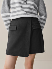 Women's High-Waist Asymmetric A-Line Mini Skirt