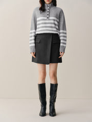 Women's High-Waist Asymmetric A-Line Mini Skirt