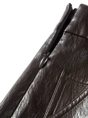 Women's PU A-Line Skirt with Detachable Belt