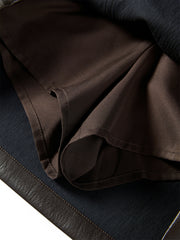 Women's PU A-Line Skirt with Detachable Belt