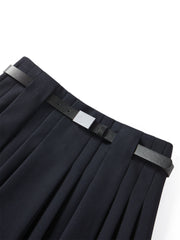 Women's Wool-Blend Pleated A-Line Mini Skirt