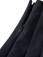 Women's Wool-Blend Pleated A-Line Mini Skirt