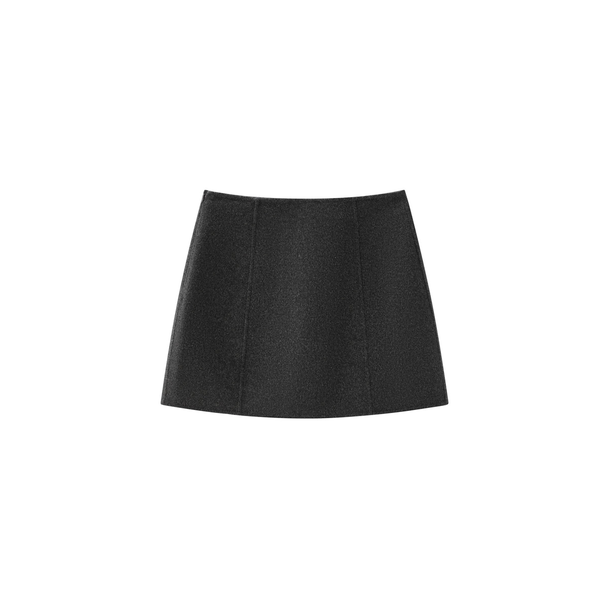 Women's Commuter Solid Wool-Blend A-Line Mini Skirt