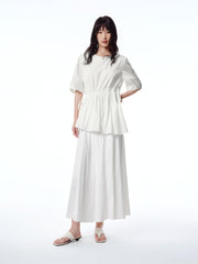 Women's UV-Protective Drawstring Flared Skirt