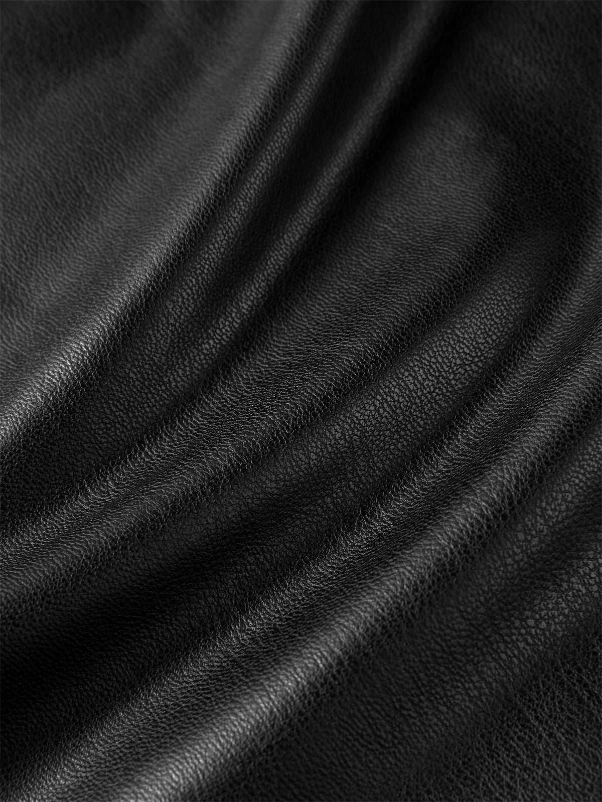 Women's PU Mid-Length Skirt with Elastic Waist