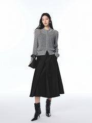Women's 3D Floral Pleated A-Line Skirt