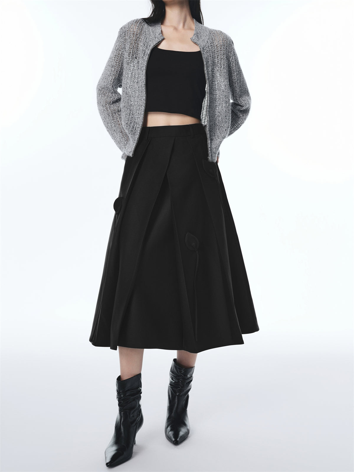 Women's Wool-Blend 3D Floral Elegant Cardigan