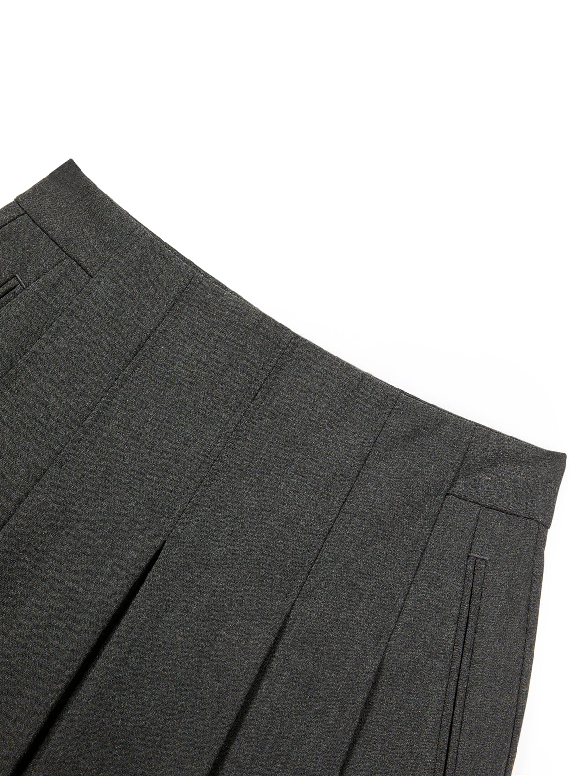 Women's High-Waist Pleated Midi Skirt