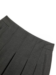 Women's High-Waist Pleated Midi Skirt