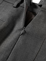 Women's Asymmetric-Slit Midi Skirt