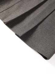 Women's Knee-Length Pleated Skirt