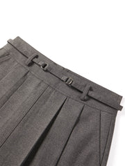 Women's Knee-Length Pleated Skirt