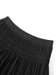 Women's Black Mesh Maxi Skirt