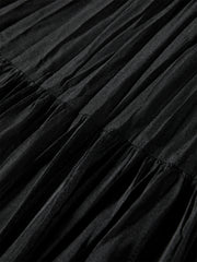 Women's Black Mesh Maxi Skirt