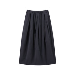Women's Elastic Waist Bud Hem Skirt