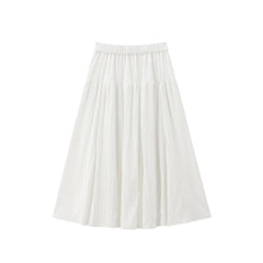 Women's Elastic Waist A-Line Skirt