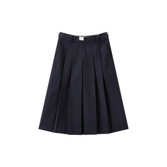Women's Commuter Wool-Blend Pleated Midi Skirt