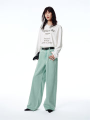 Women's Turquoise High-Waisted Jeans