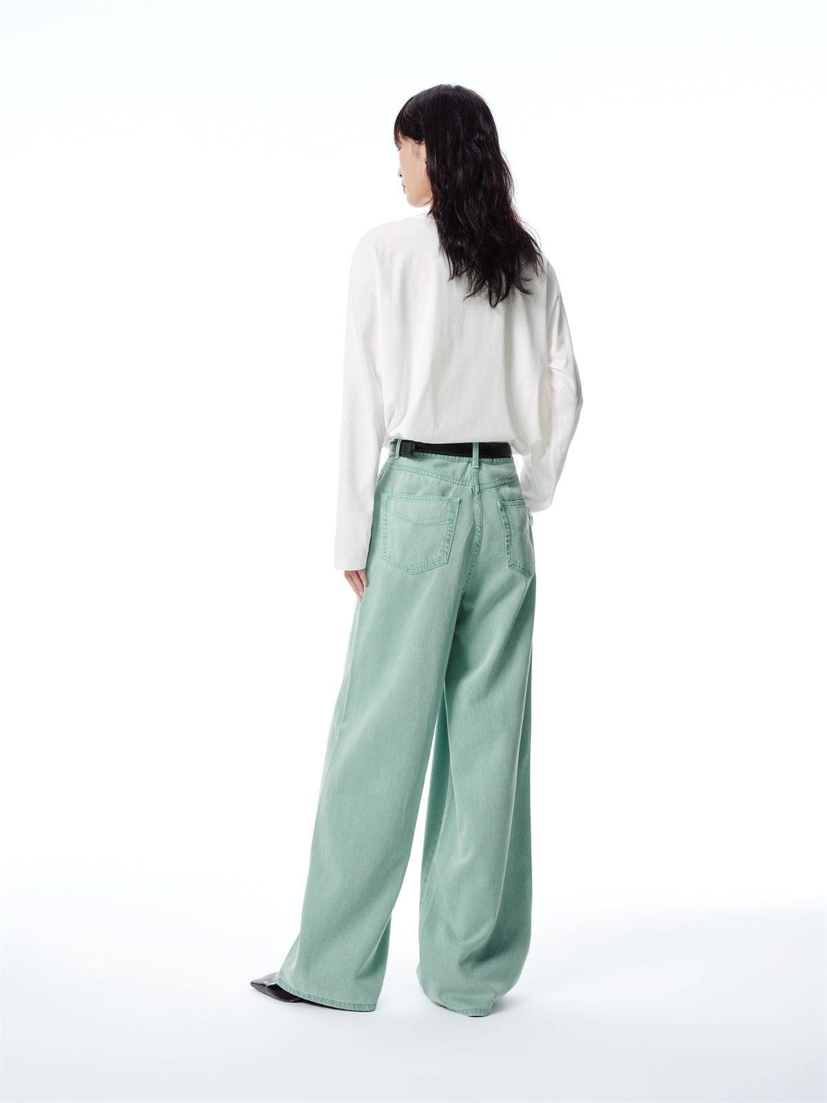 Women's Turquoise High-Waisted Jeans