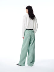 Women's Turquoise High-Waisted Jeans