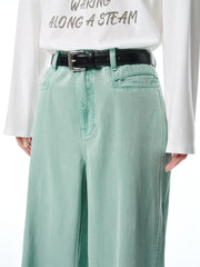 Women's Turquoise High-Waisted Jeans
