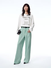 Women's Turquoise High-Waisted Jeans