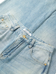 Women's Distressed Wide-Leg Jeans