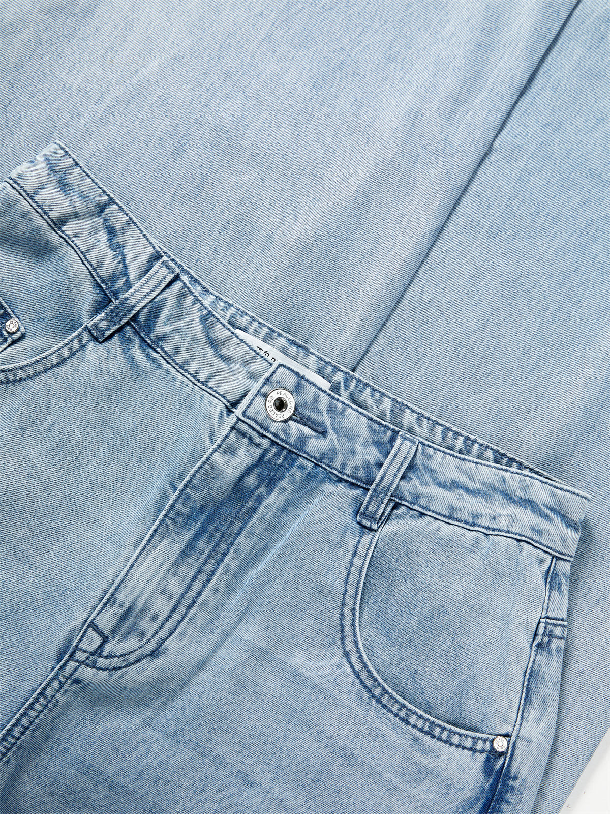 Women's Distressed Raw Hem Straight-Leg Jeans