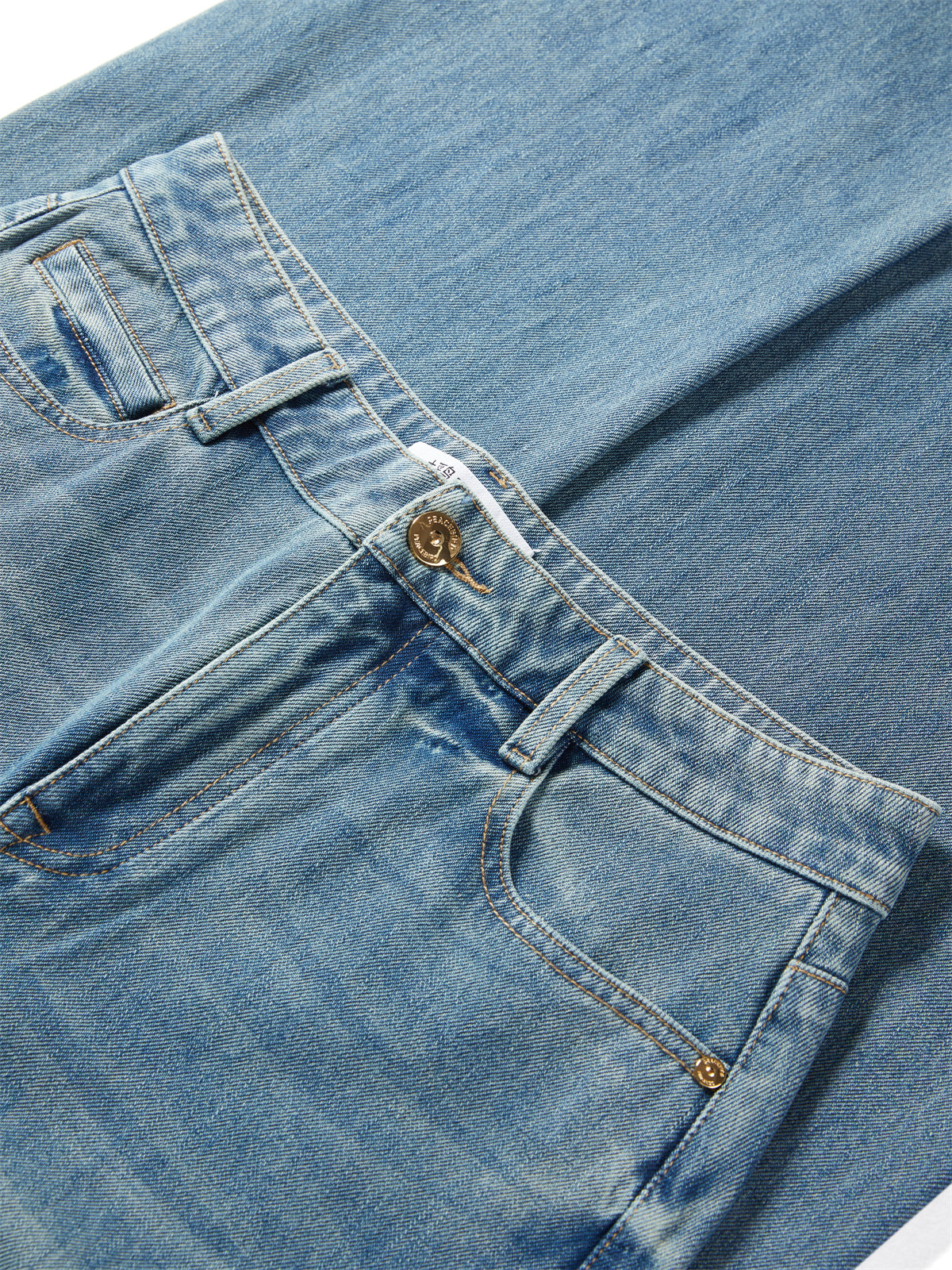Women's Washed Straight-Leg Jeans
