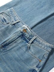 Women's Washed Straight-Leg Jeans
