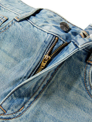 Women's High-Waisted Curved-Leg Wide-Leg Jeans