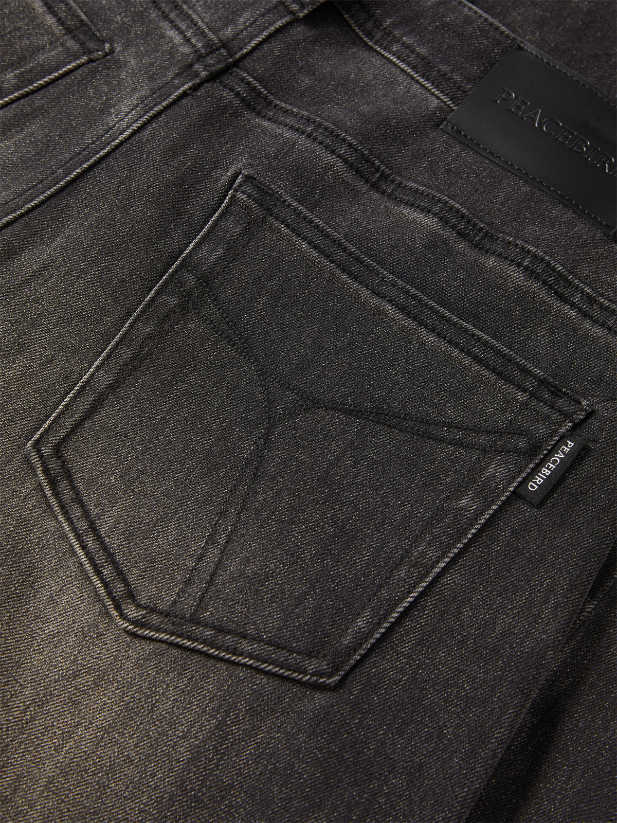 Women's Gradient Whiskered Curved-Leg Jeans