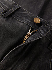 Women's Gradient Whiskered Curved-Leg Jeans