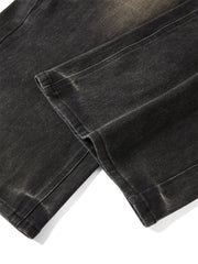 Women's Gradient Whiskered Curved-Leg Jeans